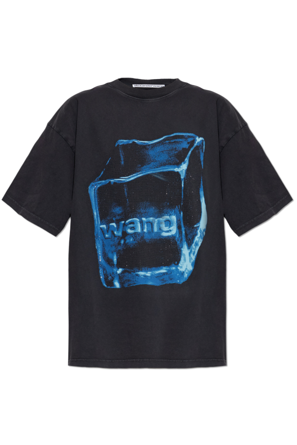 Alexander Wang T-shirt with shimmering crystals | Women's | Vitkac